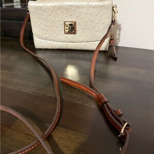 Dooney & Bourke Cream and Brown Crossbody Bag